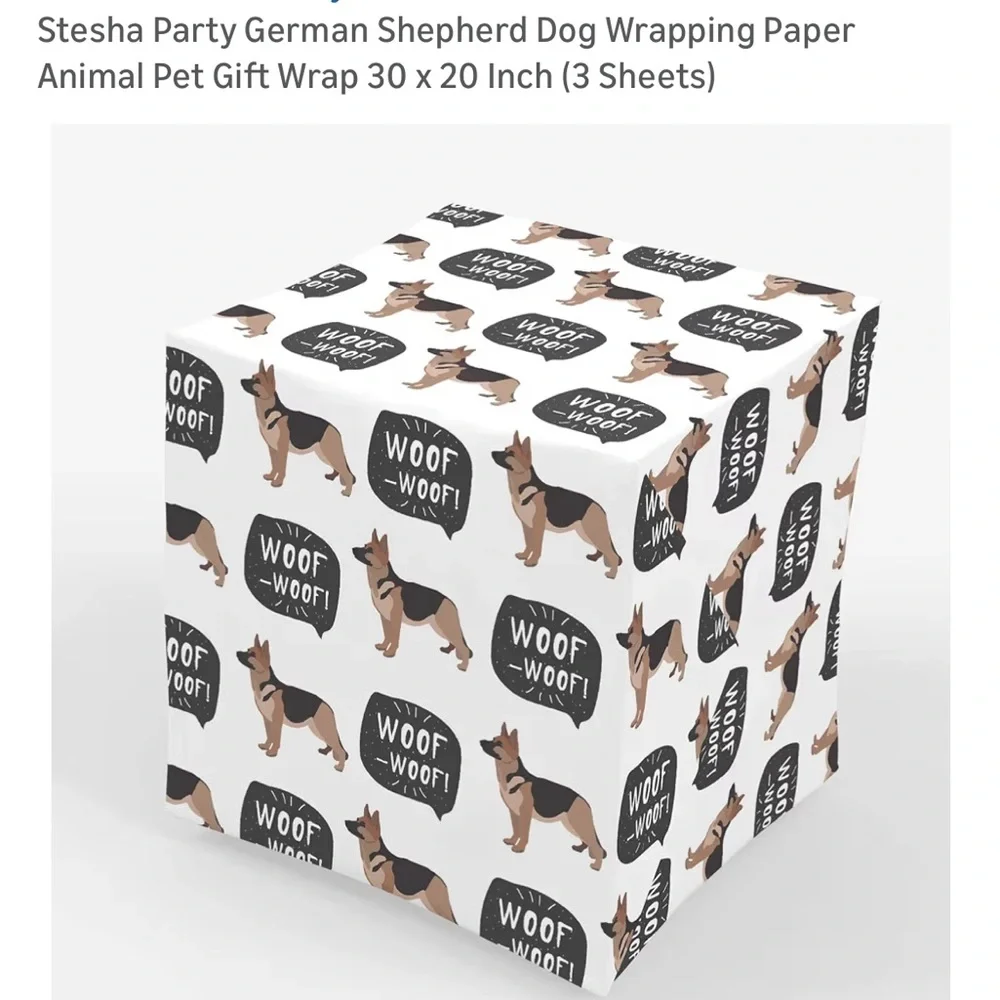 BUNDLE:GermanShepherd themed party(Cups,plates,decorations,Banner&Wrappingpaper)